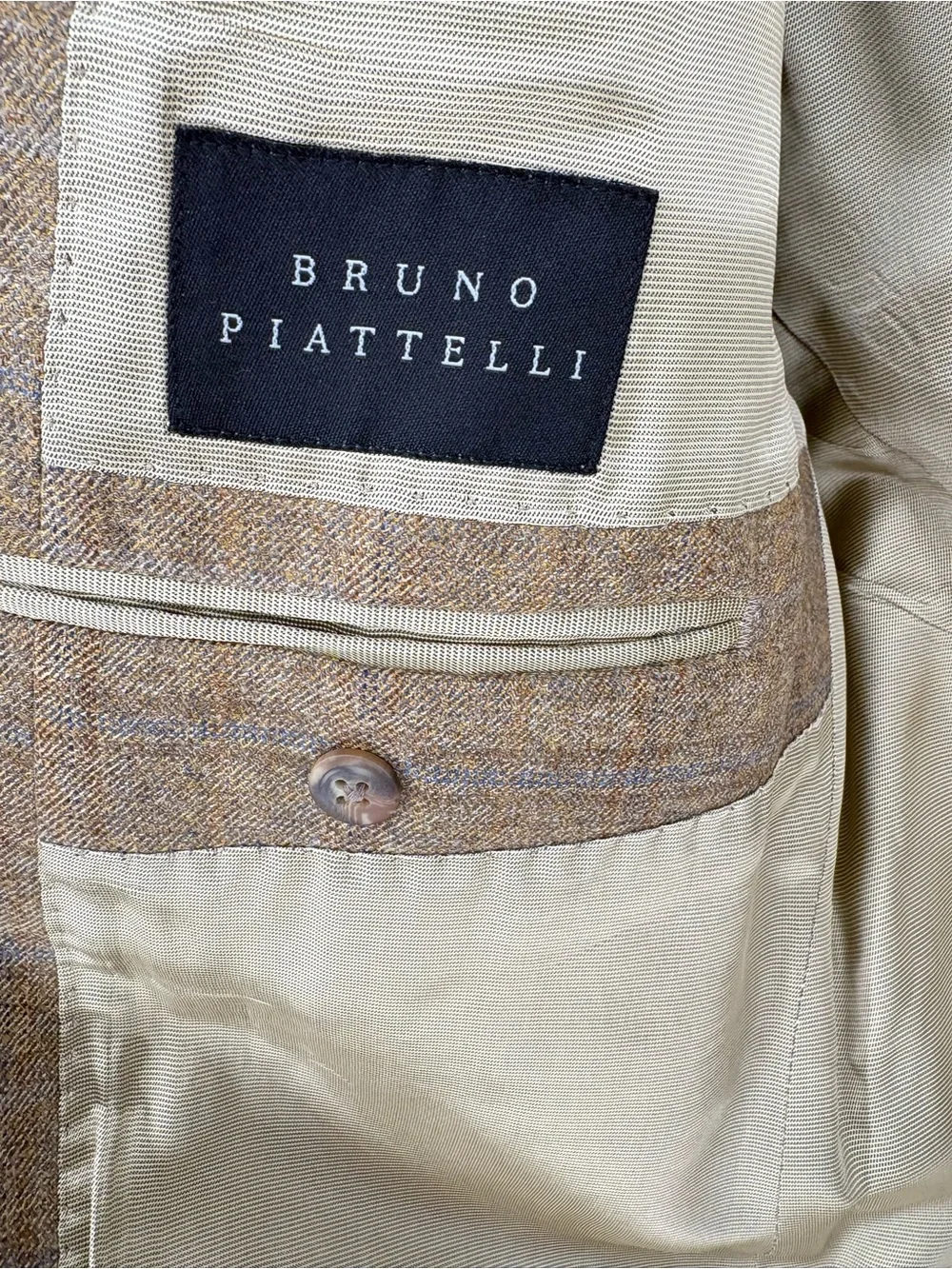 Bruno Piattelli for Andrew Davis Men's 42R Wool Tweed Blazer Sport Coat Coppley